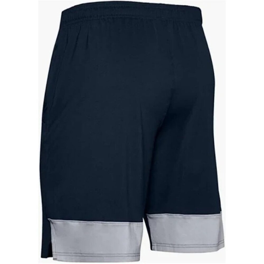 Under Armour  Men's UA Stretch Train Shorts Navy Blue/Gray Size Medium New !!! - Picture 2 of 2